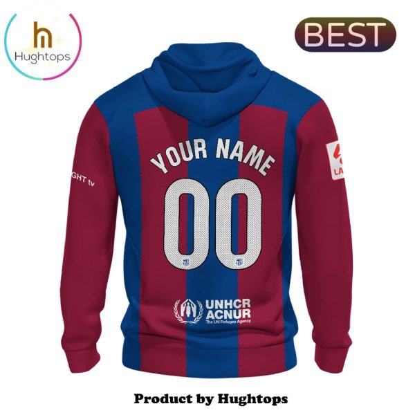 Custom Barcelona 2024 Football Team Navy Hoodie