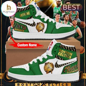 Custom Boston Celtics 18-Time NBA Finals Champions Air Jordan 1 Hightop