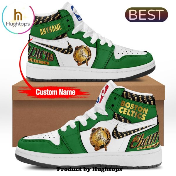 Custom Boston Celtics 18-Time NBA Finals Champions Air Jordan 1 Hightop