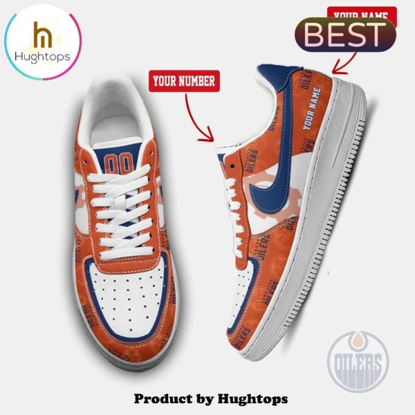 Custom Edmonton Oilers Specialized Air Force 1 Shoes