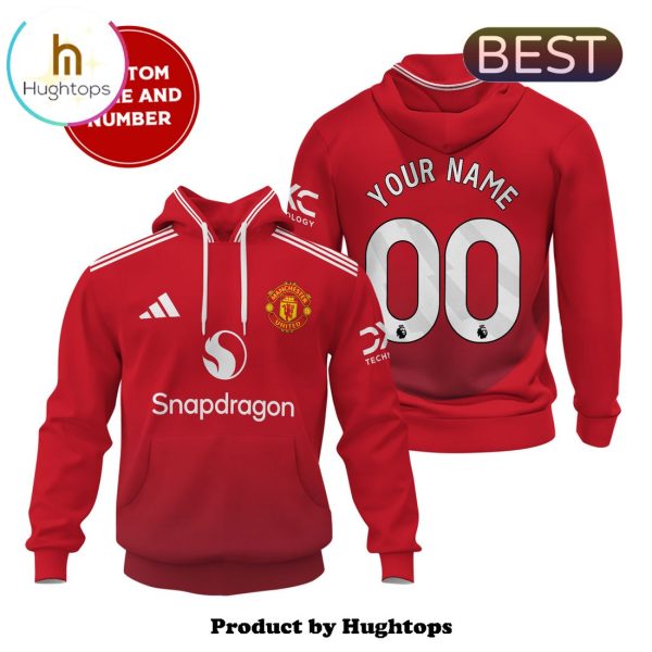 Custom Men’s Manchester United Champions Red Hoodie