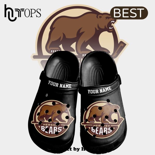 Custom Name Hershey Bears Black Crocs Limited Edition