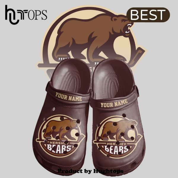 Custom Name Hershey Bears Borwn Crocs Limited Edition