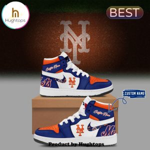 Custom New York Mets Premium Fan Gifts Air Jordan 1 Hightop