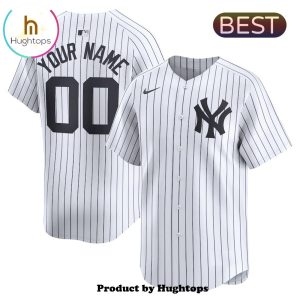 Custom New York Yankees White Luxuy Baseball Jersey