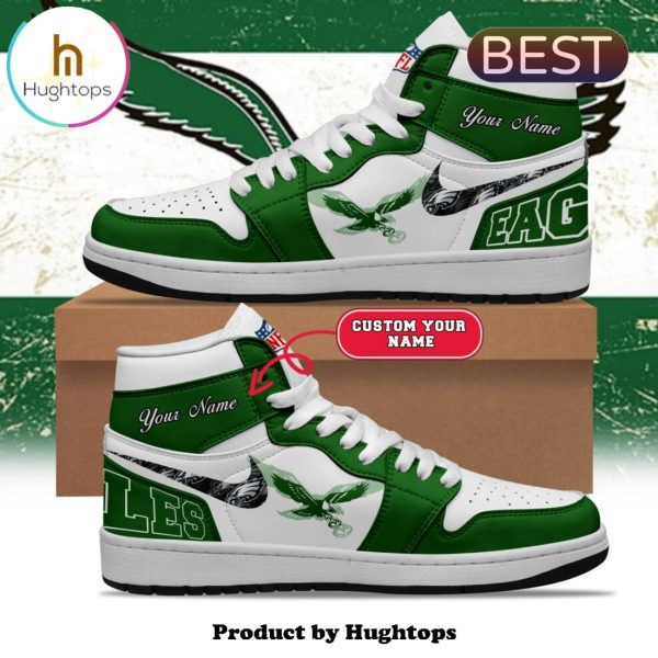 Custom NFL Philadelphia Eagles Specialized Air Jordan 1 Hightop Shoes