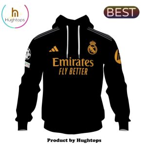 Custom Real Madrid Premier League Home Black Hoodie