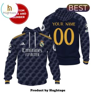 Custom Real Madrid Premier League Home Navy Hoodie