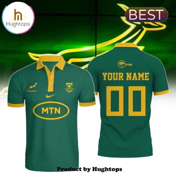 Custom Springboks Rugby Union Home Green Polo Shirt