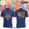 Edmonton Oilers Never Give Up Orange Champions Polo Shirt