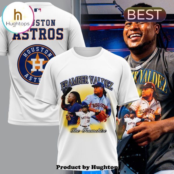 Framber Valdez MLB Houston Astros White T-Shirt, Cap