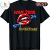 Hawk Tuah 2024 Trump Flag Funny Split On That Thang Unisex T-Shirt