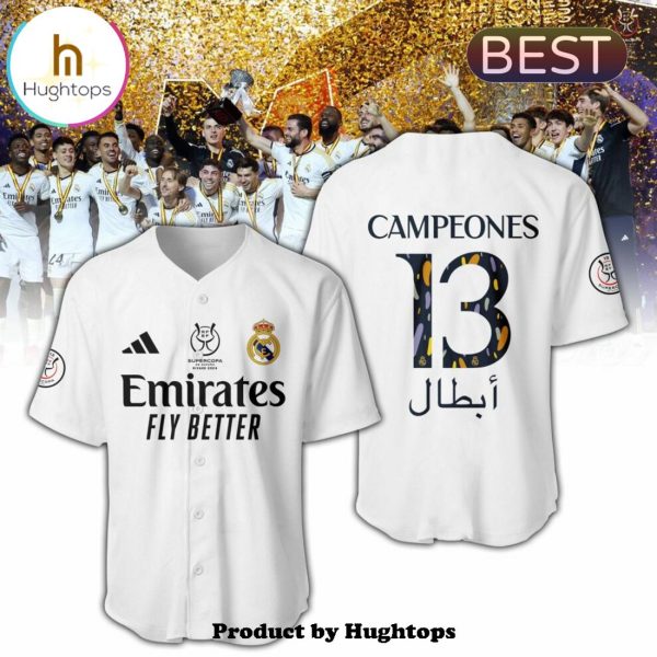 Home Campeones Supercopa Authentic White Baseball Jersey