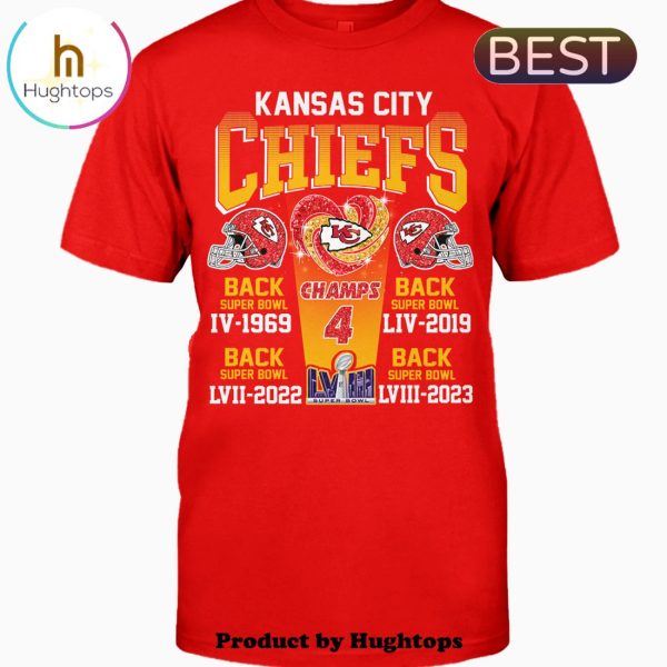 Kansas City Chiefs Back Champs Back Heart Styles Unisex T-Shirt