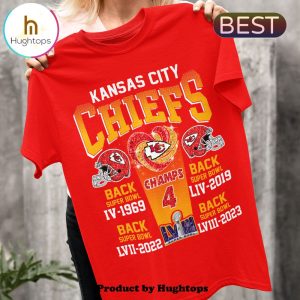 Kansas City Chiefs Back Champs Back Heart Styles Unisex T-Shirt