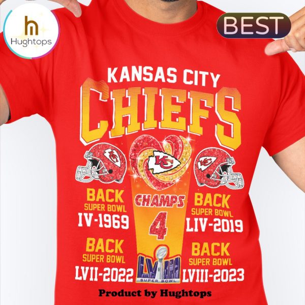 Kansas City Chiefs Back Champs Back Heart Styles Unisex T-Shirt