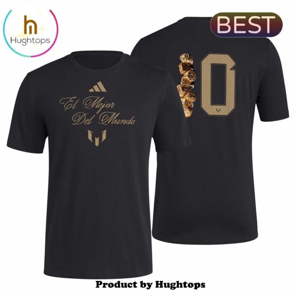 Leo Messi Wins His Eighth Ballon D’or Shirt – Black