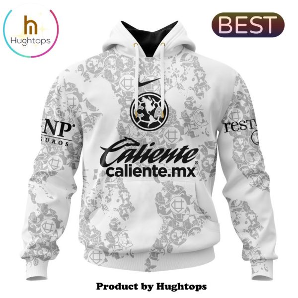 LIGA MX Club America Custom 2024-2025 White Design Kits Hoodie