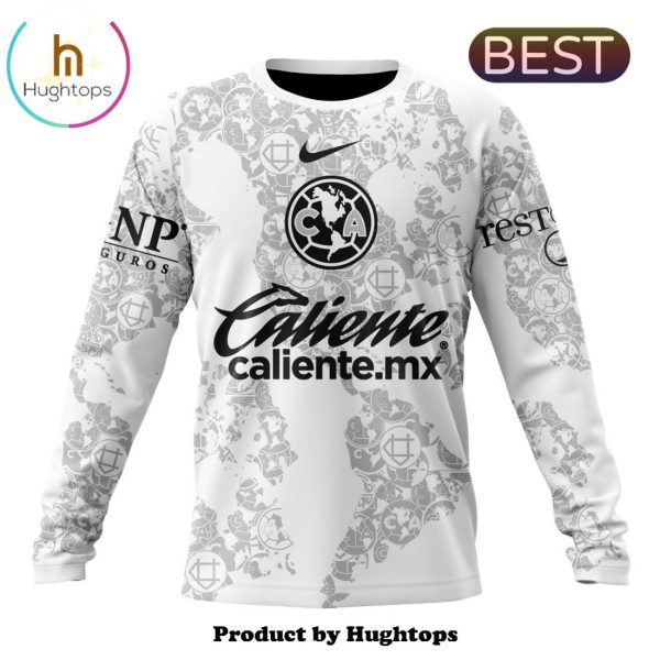 LIGA MX Club America Custom 2024-2025 White Design Kits Hoodie