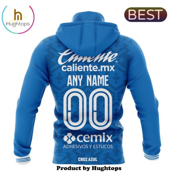 LIGA MX Cruz Azul Custom 2024-2025 Home Kits Hoodie