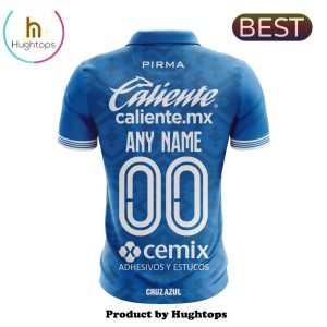 LIGA MX Cruz Azul Custom 2024-2025 Home Polo