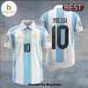 Lionel Messi x Argentina National Football Champions Navy Polo