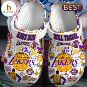 Los Angeles Lakers Specialized White Crocs Clogs