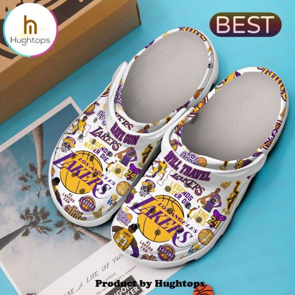 Los Angeles Lakers Specialized White Crocs Clogs