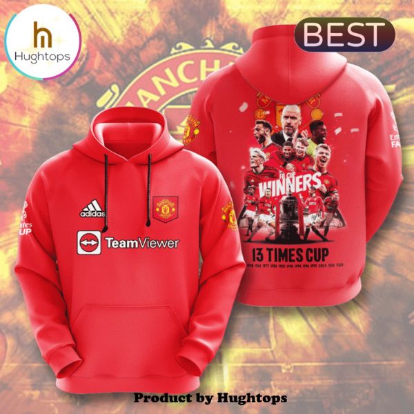 Manchester United 13 Times Cup Winners Red Hoodie