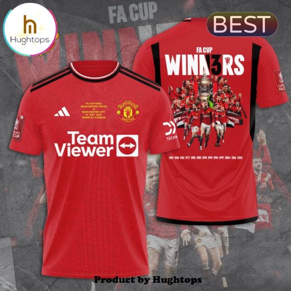 Manchester United Premium 13 Times Cup 2024 Red Hoodie