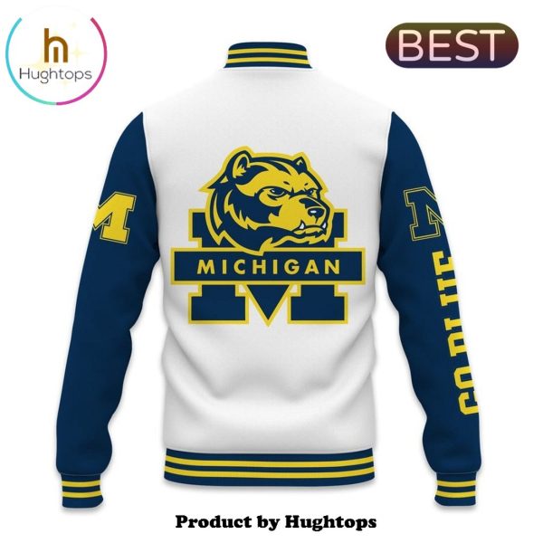 Michigan Wolverines National Champions White Baseball Jacket