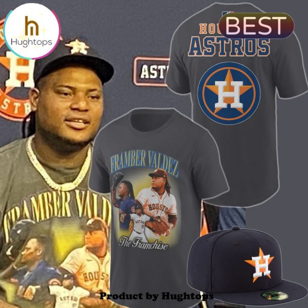 MLB Framber Valdez MLB Houston Astros Grey T-Shirt, Cap