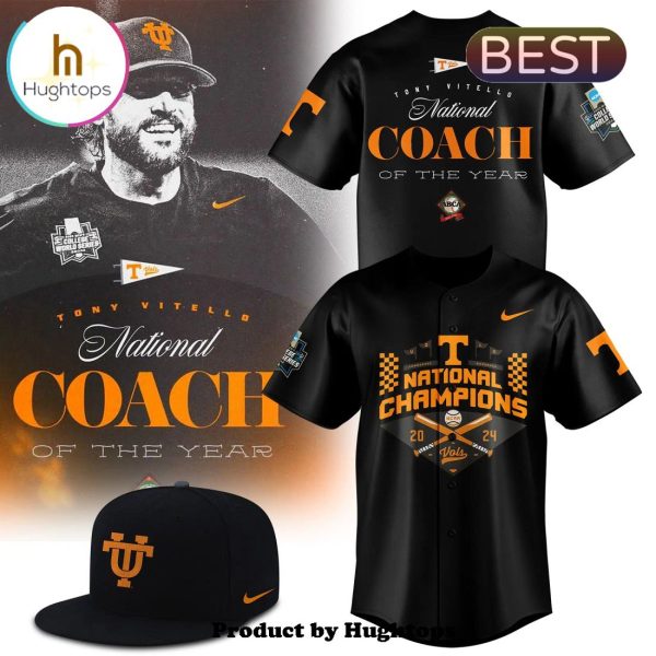 National Coach Tony Vitello Tennessee Baseball Black Jersey