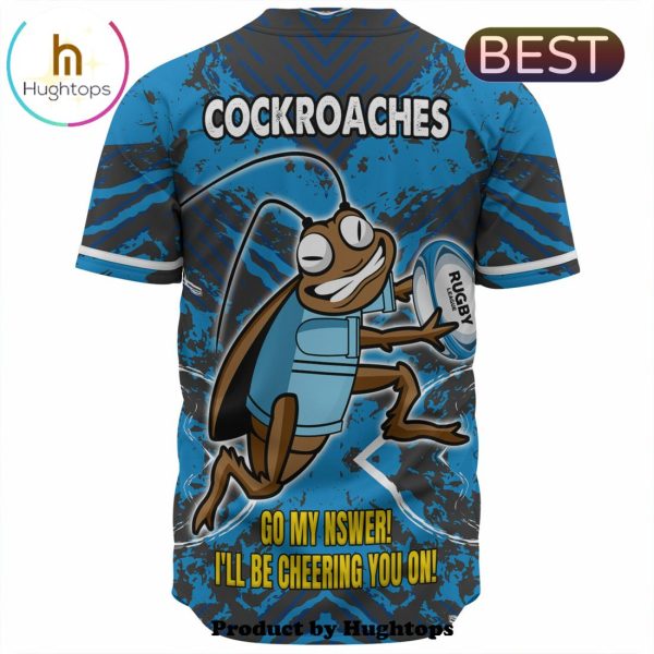 New South Wales Funny Cockroaches Tough Fan Rugby Baseball Jersey