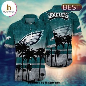 NFL PHILADELPHIA EAGLES Palm Tree Collections Hawaiian Shirt