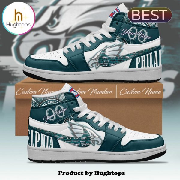 NFL Philadelphia Eagles Personalized Air Jordan 1 Hightop Shoes