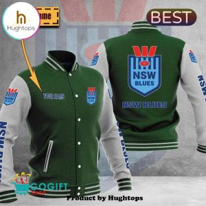 NRL New South Wales Blues Custom Green Baseball Jacket