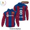 Pedri Barcelona 2024 Football Team White Hoodie