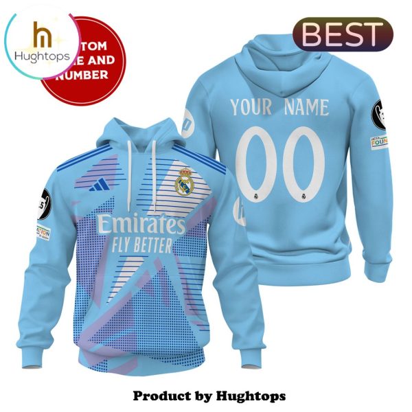 Personalized Real Madrid 24 25 Men’s Home Blue Hoodie