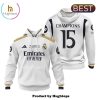 Personalized Real Madrid 24 25 Men’s Home Blue Hoodie