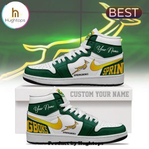 Personalized Springboks Rugby Union Air Jordan 1 HighTop Shoes