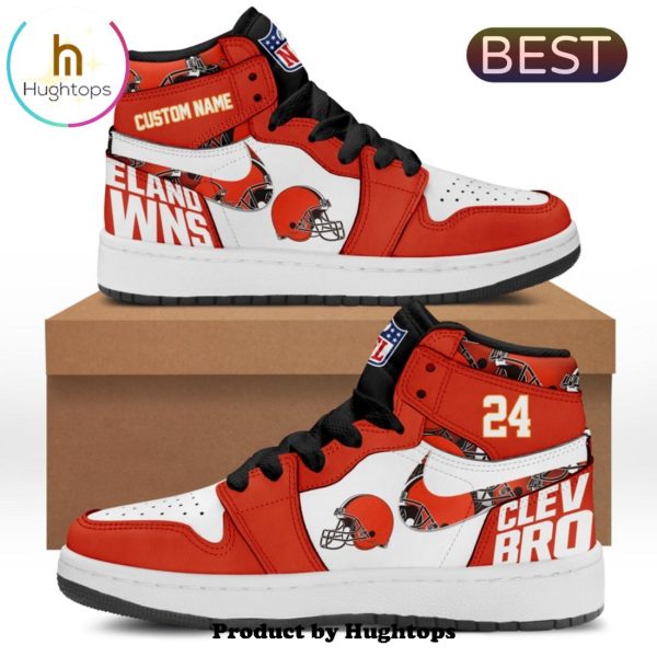 Premium Brown Cleveland Browns Trending Red Air Jordan 1 Hightop