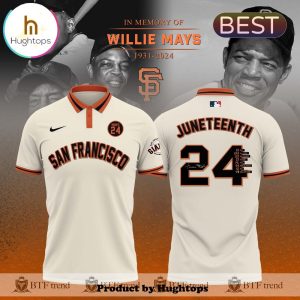 Premium Juneteenth Willie Mays 2024 San Francisco Giants Polo Shirt