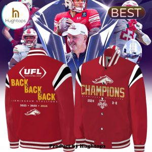 Premium Red UFL Champions Birmingham Stallions Baseball Jacket