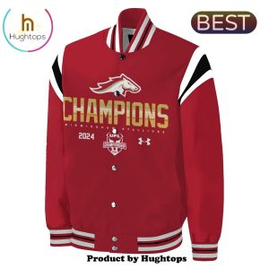 Premium Red UFL Champions Birmingham Stallions Baseball Jacket