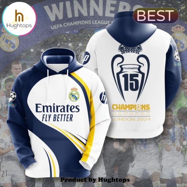 Real Madrid 15 Champion Specialized London 2024 Hoodie