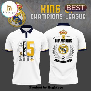 Real Madrid 15 Champions League London24 White Polo Shirt