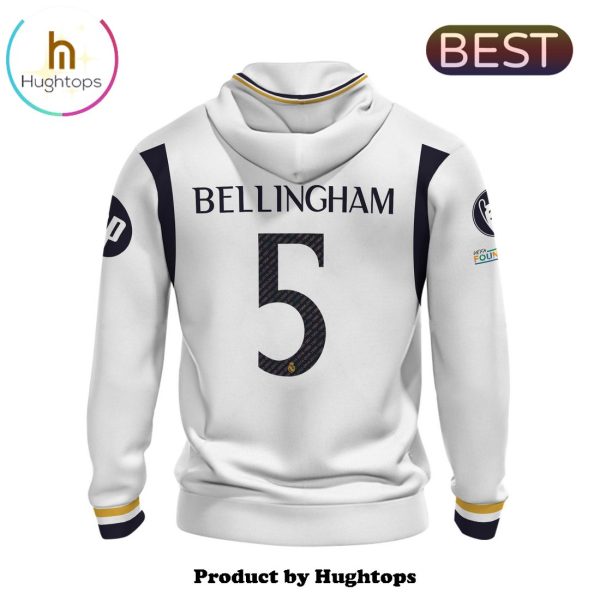 Real Madrid Jude Bellingham 24 25 Men’s Home White Hoodie