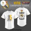 Real Madrid UCL Champions 15 LONDON24 White Baseball Jersey