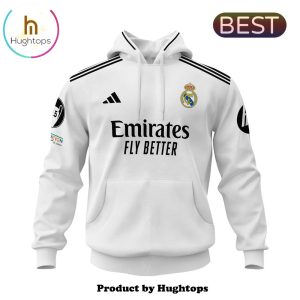 Real Madrid Mbappe 24 25 Men’s Home White Hoodie